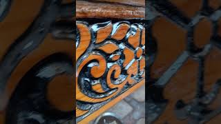 Wood carving &amp; gypsum craft, skillful handmade seating design. #woodcarving #gypsum #craft #design