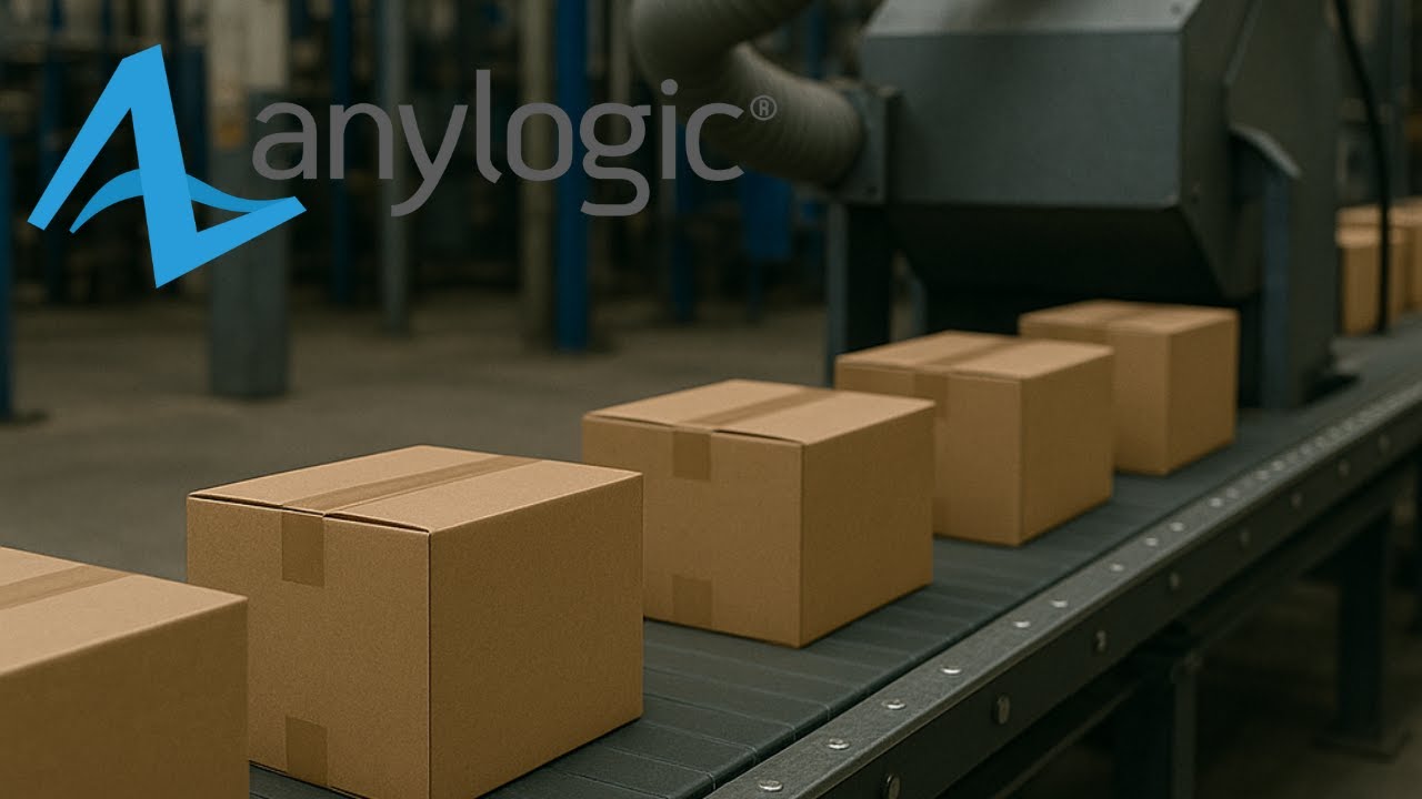 How to build a conveyor with Agent Based in AnyLogic - YouTube