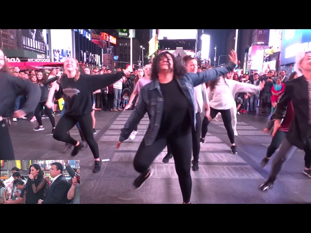 Agustin and Andrea's Proposal Flash Mob in Times Square class=