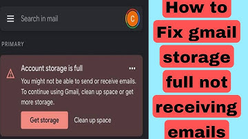 Fix gmail storage full not receiving emails problem 2023 | can