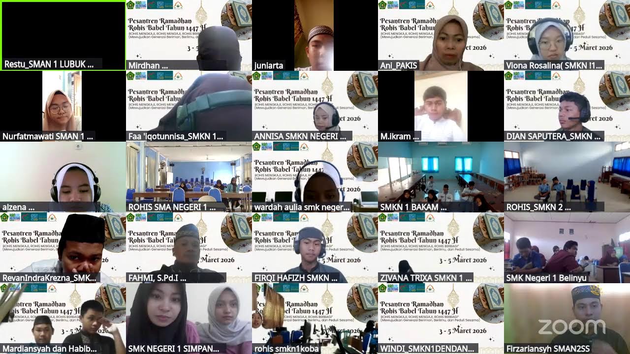 PESANTREN RAMADHAN ROHIS BABEL 1447 H/ 2026 M