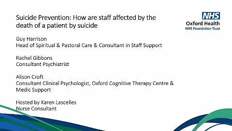 Suicide Prevention: How are staff affected by the ...