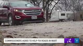 Commissioners agree to help fix roads in Mart