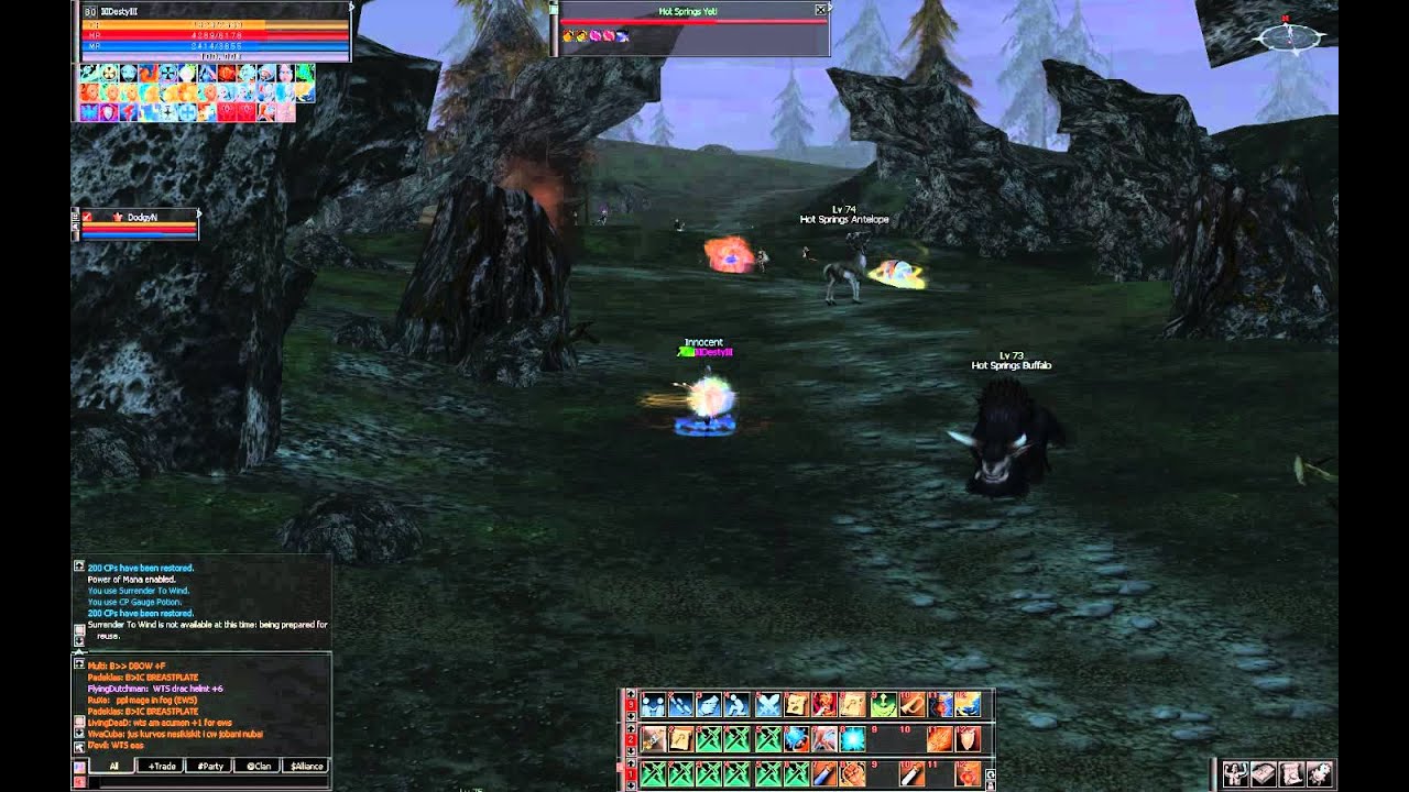 Lineage 2 PvP on mid-rated server Deathland