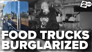 Multiple food trucks burglarized at Woodburn food cart pod, police search for suspect