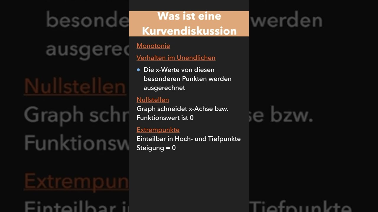 Extrempunkte, Wendepunkte, Berechnungen, Übersicht, Kurvendiskussion | Mathe by Daniel Jung