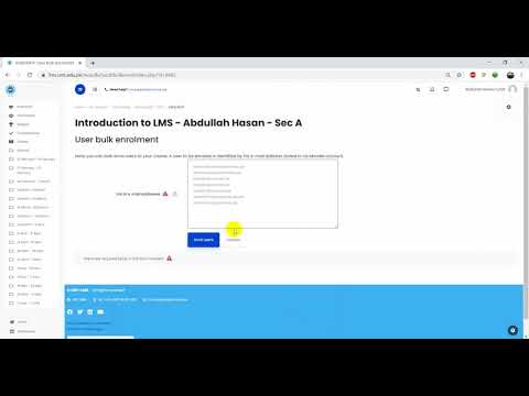 How To add bulk users in UMT LMS course