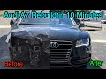 Salvage Car Rebuild Project 2012 Audi A7 Prestige Part 1/Ep 1: Car Rebuild Time Lapse In 10 Minutes