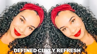 HOW TO REFRESH FINE CURLY HAIR | 2ND DAY CURLY HAIR TUTORIAL