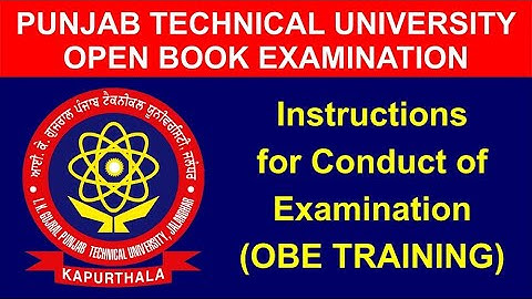 PTU Open Book Examination OBE  INSTRUCTIONS FOR CONDUCT OF EXAMINATION