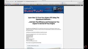 Subaru STI Opensource - Tuning With Subaru Opensource Software