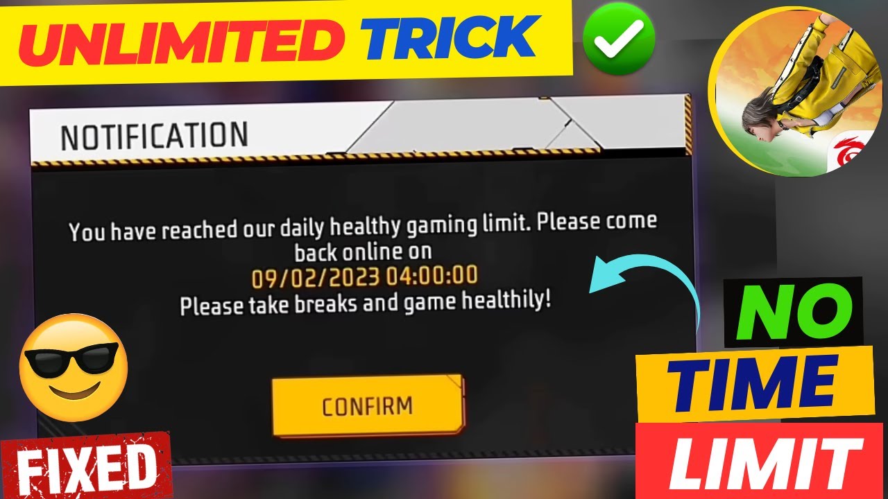 Time limit kaise Thik kre 🤔| FREE FIRE TIME LIMIT KAISE HATAYE | PLAY UNLIMITED TIME FREE FIRE