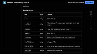 LinkedIn Profile Scraper Ultra — Apify Actor Walkthrough