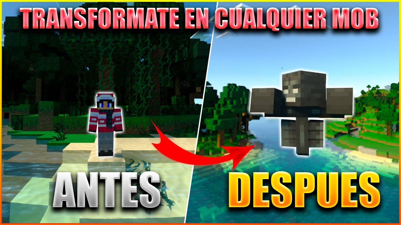 👉TRANSFORMATE EN CUALQUIER MOB DE MINECRAFT PE 1.18 | ADDON PARA ...