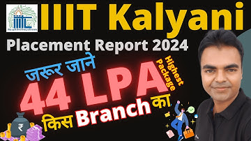 IIIT Kalyani Placements Report 2024, Highest Package, Average Package of BTech CSE IIIT Kalyani