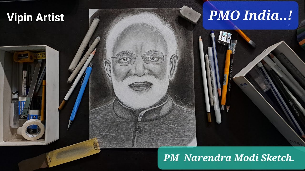 Narendra Modi Sketch| MP Narendra Modi drawing| प्रधान मंत्री नरेंद्र ...