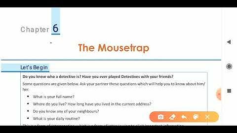 Class 8 the mousetrap part 1