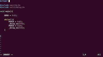 Пишем программу мигания светодиодом