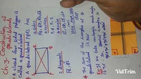 Martinet class-8 (T.S) Maths| Introduction to Quadrilaterals| Ch-3: Construction of Quadrilateral