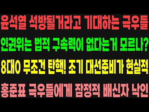 윤석열 감빵에서 가장 빨리 나오는 방법은 한동훈 대통령 당선뿐 윤석열 감빵에서 가장 빨리 나오는 방법은 한동훈 대통령 당선뿐