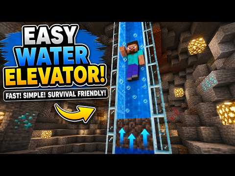 How To Make A Water Elevator In Minecraft!