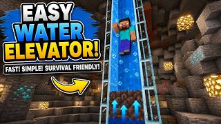How To Make A Water Elevator In Minecraft!
