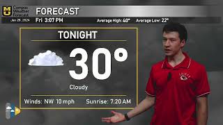 January 26th 2024 - Afternoon Forecast