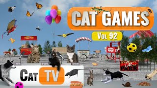 CAT Games | Ultimate Cat TV Compilation Vol 92 | 5 HOURS  🐝🐞🦋🦎🦜🐜🐭🧵 screenshot 1