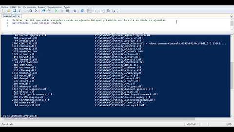 Obtener información con PowerShell sobre las DLL