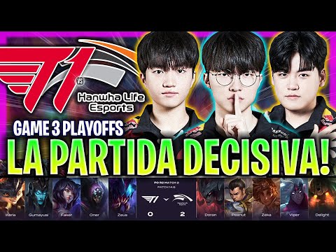 EL T1 DE FAKER EN LA PARTIDA DECISIVA! | T1 vs HLE Game 3 LCK SPRING PLAYOFFS 2024