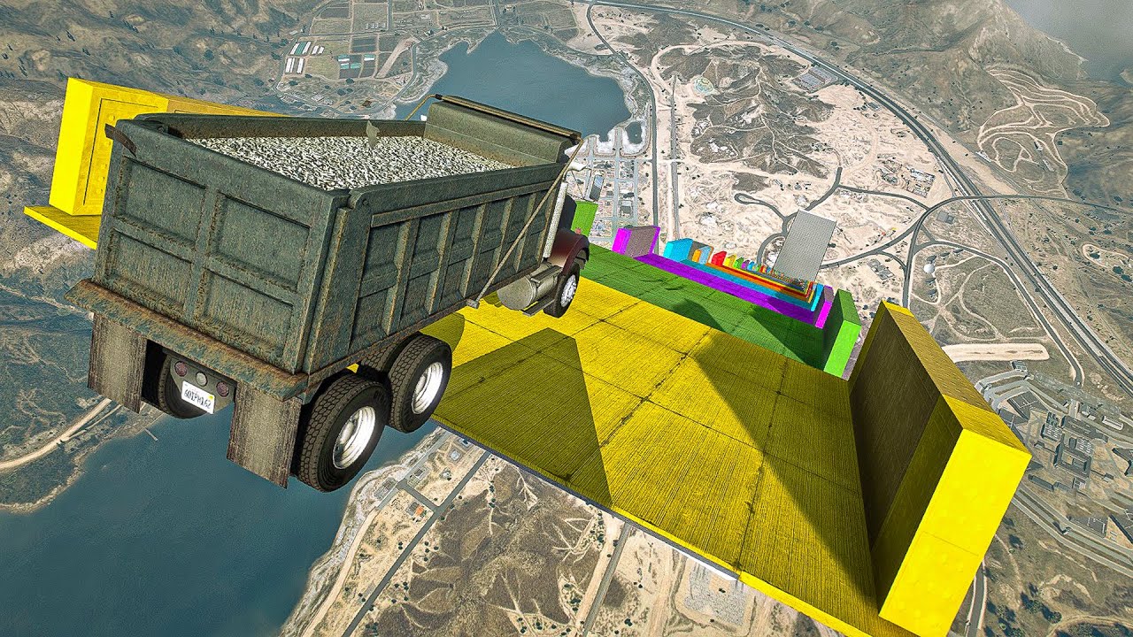 Mega Sky Stairs Drops & Crashes #1 | GTA 5