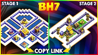 Anti 3 Star!! Builder Hall 7 (Stage 1&2) Base w/REPLAYS&LINK | New BH7 Base Anti ALL, Clash of Clans