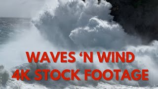 Huge Waves, Strong Winds And Blowing Spray  4K Reel Typhoon Hinnamnor