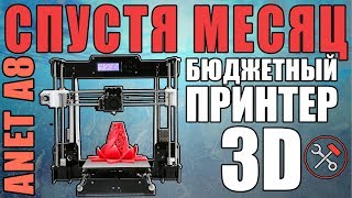 СПУСТЯ МЕСЯЦ - Бюджетный принтер - ANET A8 (что было и что будет)