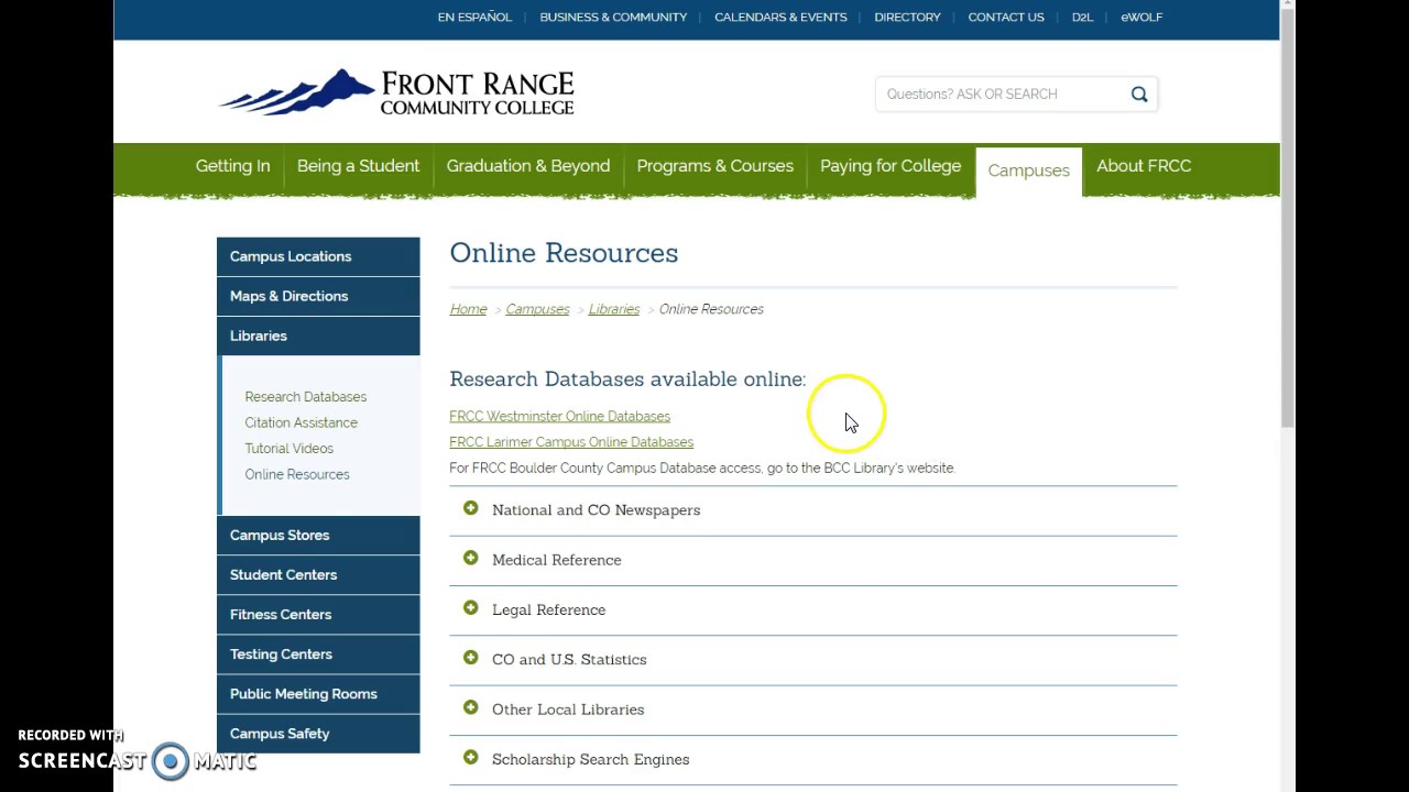 Library Resources YouTube