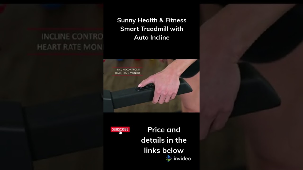 Sunny Health & Fitness SF-T7515 Smart Treadmill with Auto Incline 