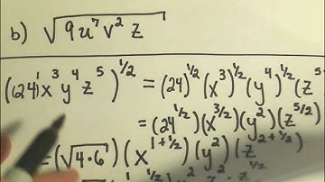 Simplifying Radical Expressions Involving Variables - Example 1