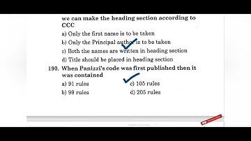 Unit lV Cataloguing MCQ 161-210 of LIS for KVS, MPPSC, SET, DSSSB and other Librarian exam.