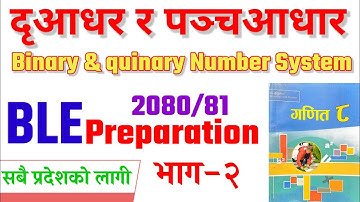 Binary  And Quinary Number System | Class-8 | BLE Preparation |