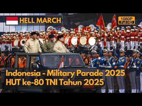 Hell March Indonesia National Armed Force Day Military Parade 2025 HUT Ke 80 TNI Tahun 2025 1080P