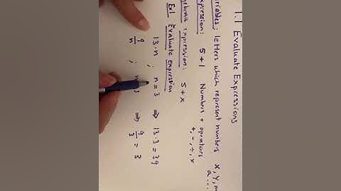 1.1 Evaluate Expressions