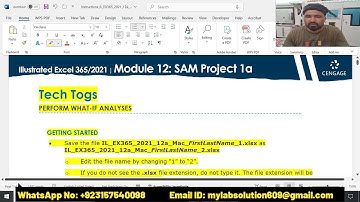 Illustrated Excel 365/2021 | Module 12: SAM Project 1a| Tech Togs |Excel Module 12: SAM Project 1a