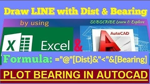 How to Plot Bearing and Distance in AutoCAD using Excel // Land Surveying