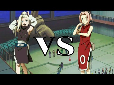 Naruto Chunin Exam Part 1 Sakura Vs Ino 