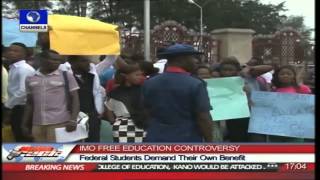 Institution Students Protest Exclusion From Imo Free Education
