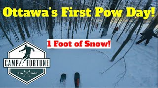 OTTAWA’S FIRST POW DAY OF 2024!!! (30cm!) | Skiing at Camp Fortune in January 2024