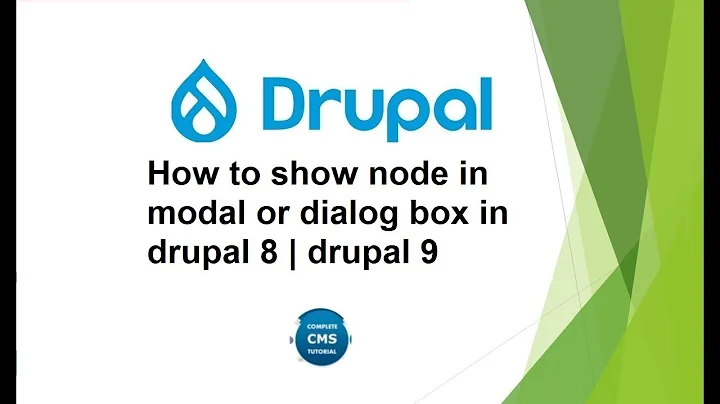 How to show node in modal or dialog box in drupal 9