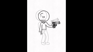 Timelapse of a guy shooting a gun #flipaclip #timelapse