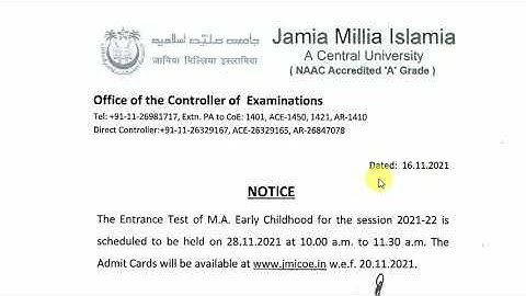 Jamia admission 2021 ज़रूरी नोटिस| Jamia Result 2021| Jamia Waiting list result 2021| jmi result 2021