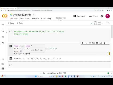 #2 Python-Diagonalize the matrix